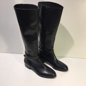 Via Spiga Philippa Leather Riding Boots zip zipper